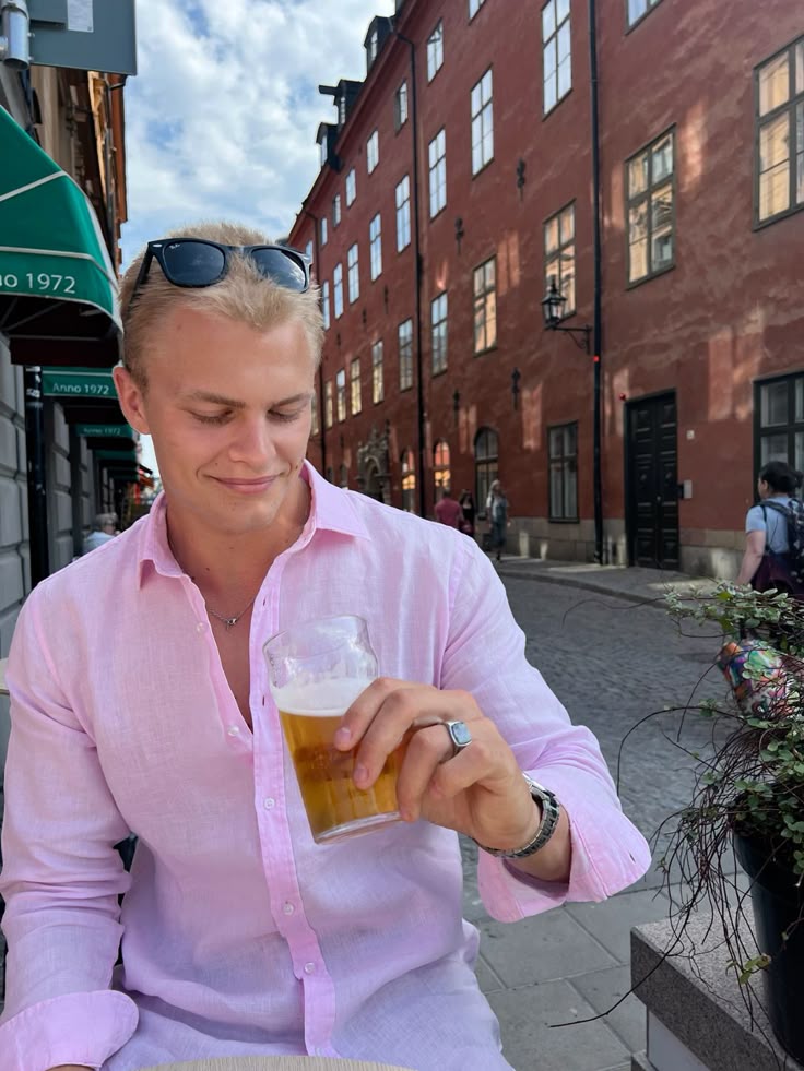 Rose Dust Old Money Edition Linen Shirt by Ningala's