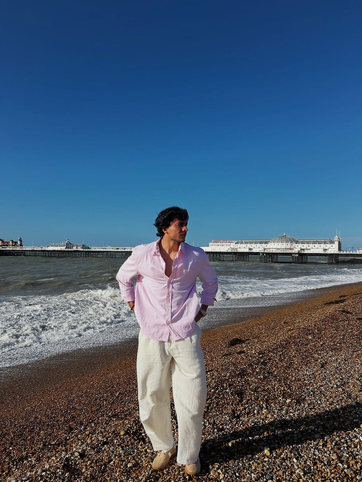 Rose Dust Old Money Edition Linen Shirt by Ningala's