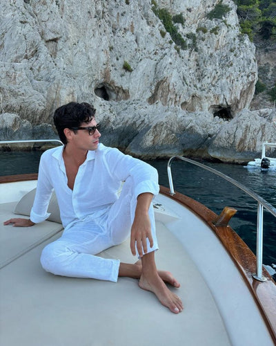 Signature White Old Money Edition Linen Shirt by Ningala's